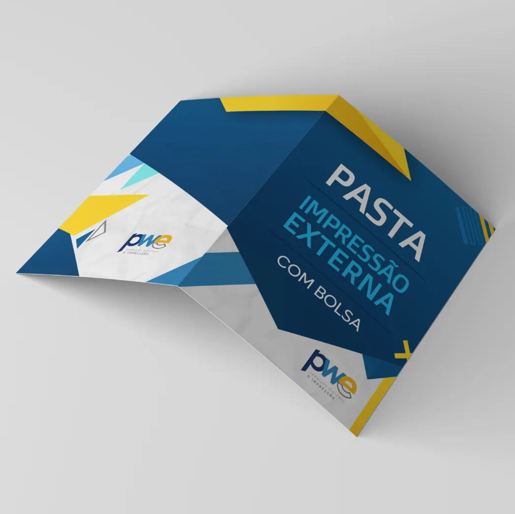 Pastas com Bolsa Encaixe Interna - Impressão Externa