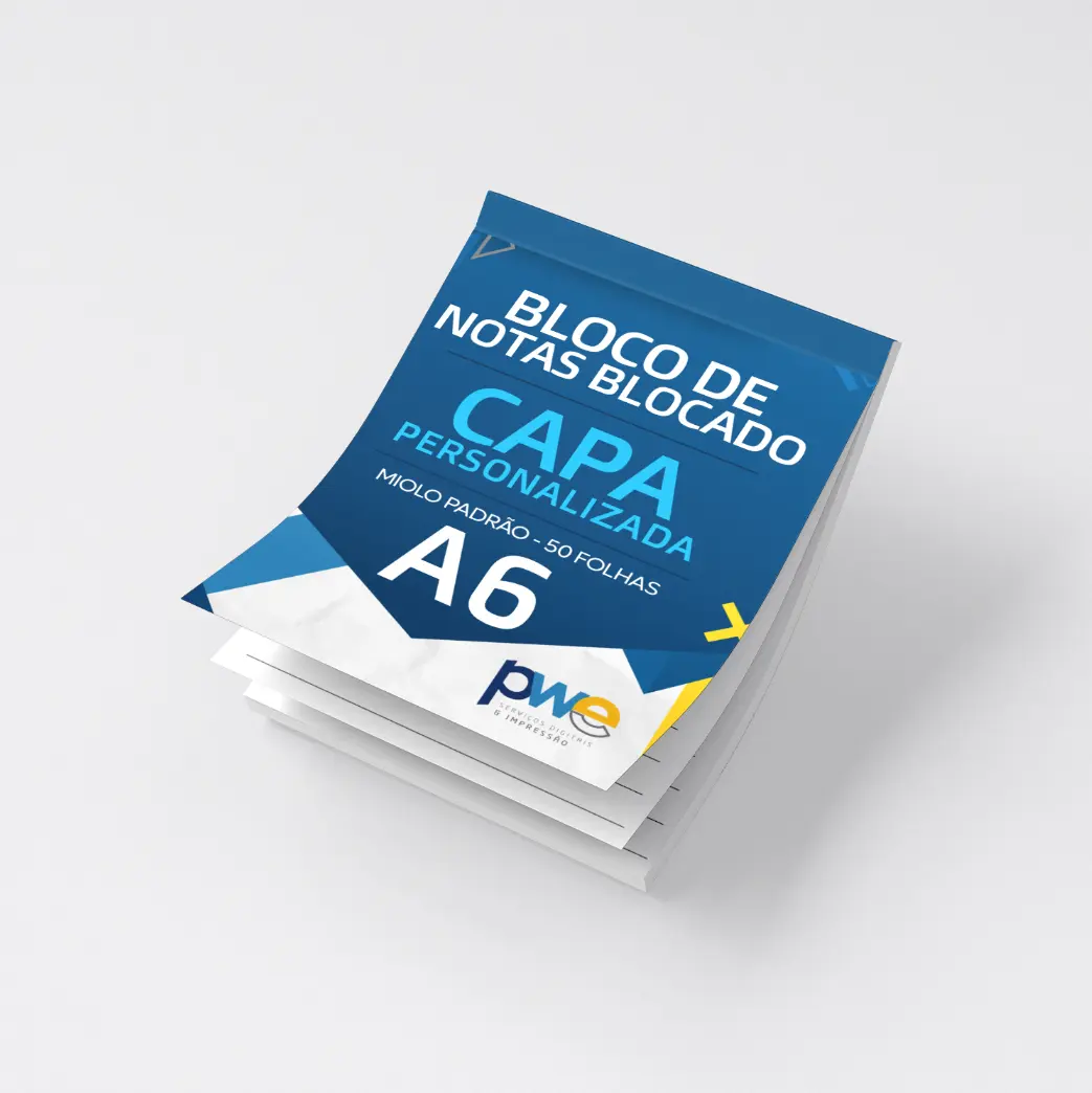 Bloco de Notas com Capa - A6